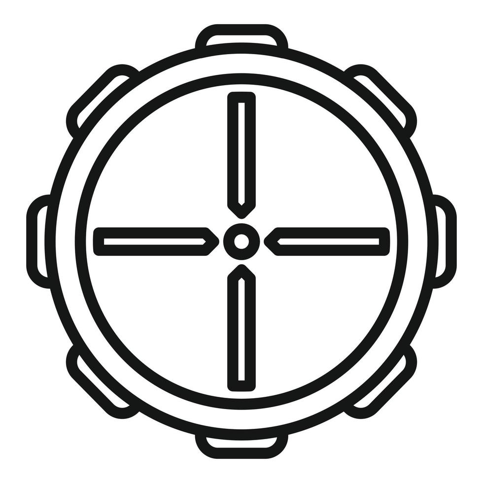 Gun scope icon outline vector. Rifle sight vector