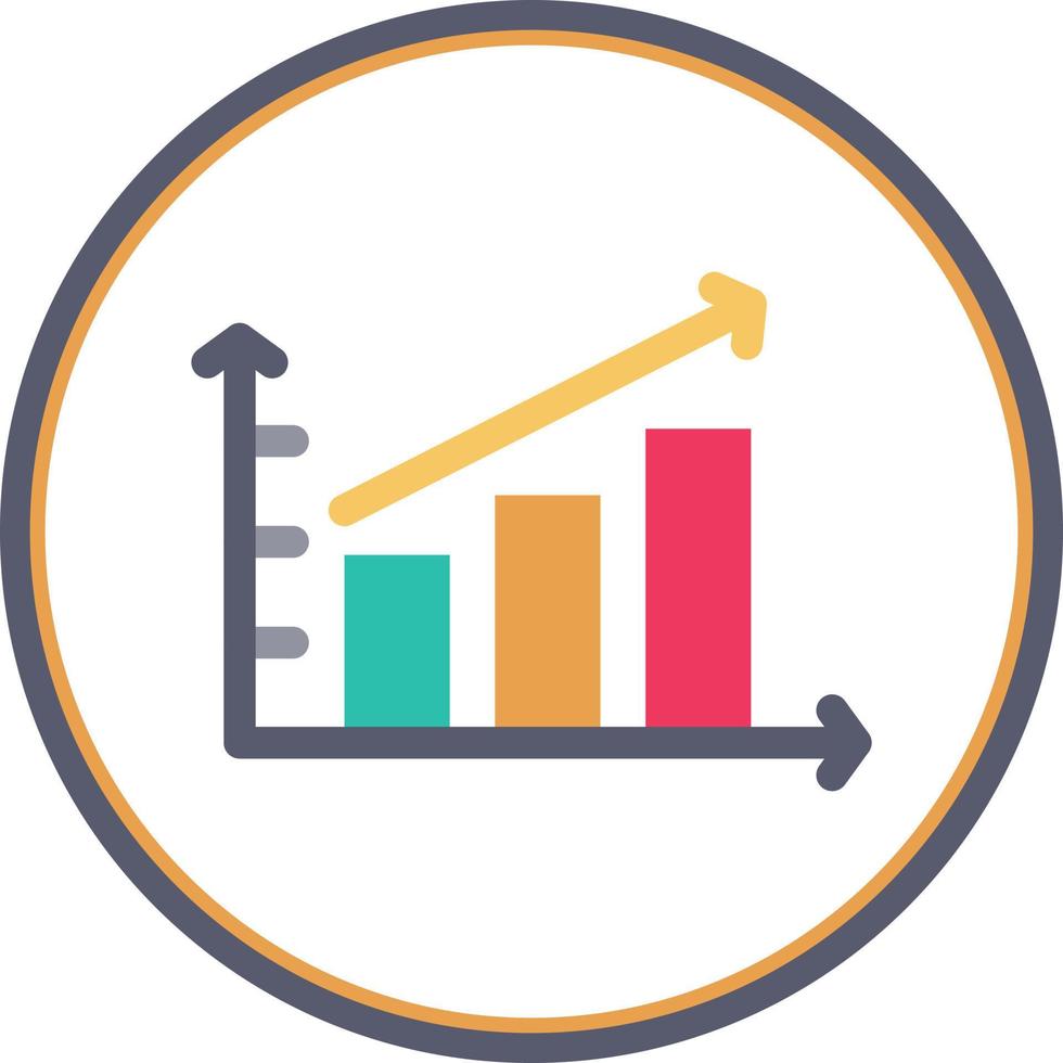 Escalating Bar Graph Vector Icon Design