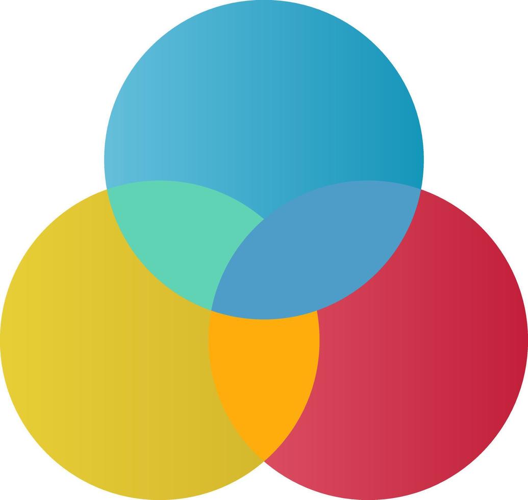 diseño de icono de vector de diagrama de venn