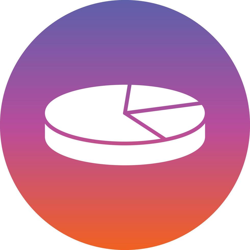 3D Pie Chart Vector Icon Design