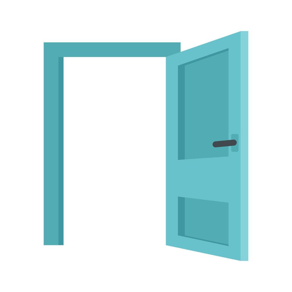 Hotel door entrance icon flat isolated vector