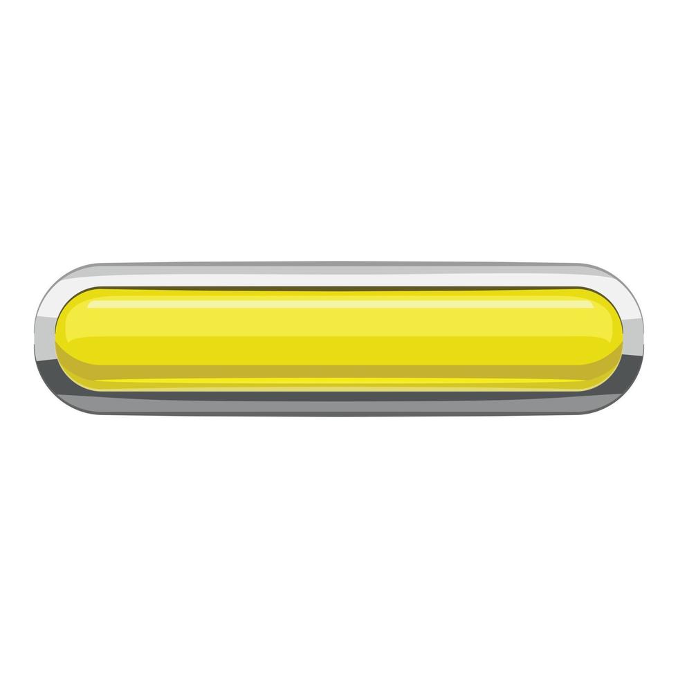 Citron rectangular button icon, cartoon style vector