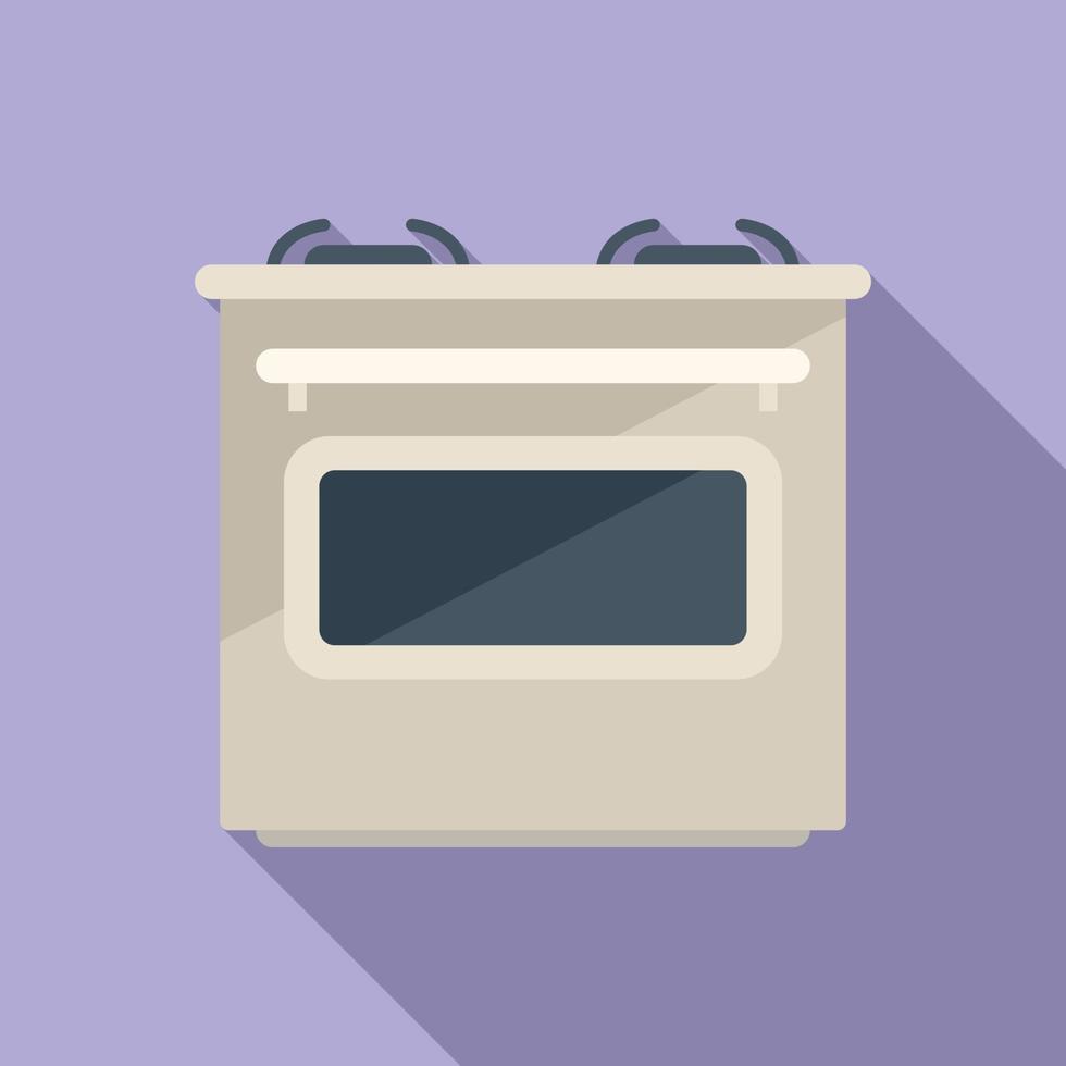 Oven stove icon flat vector. Cooking gas vector