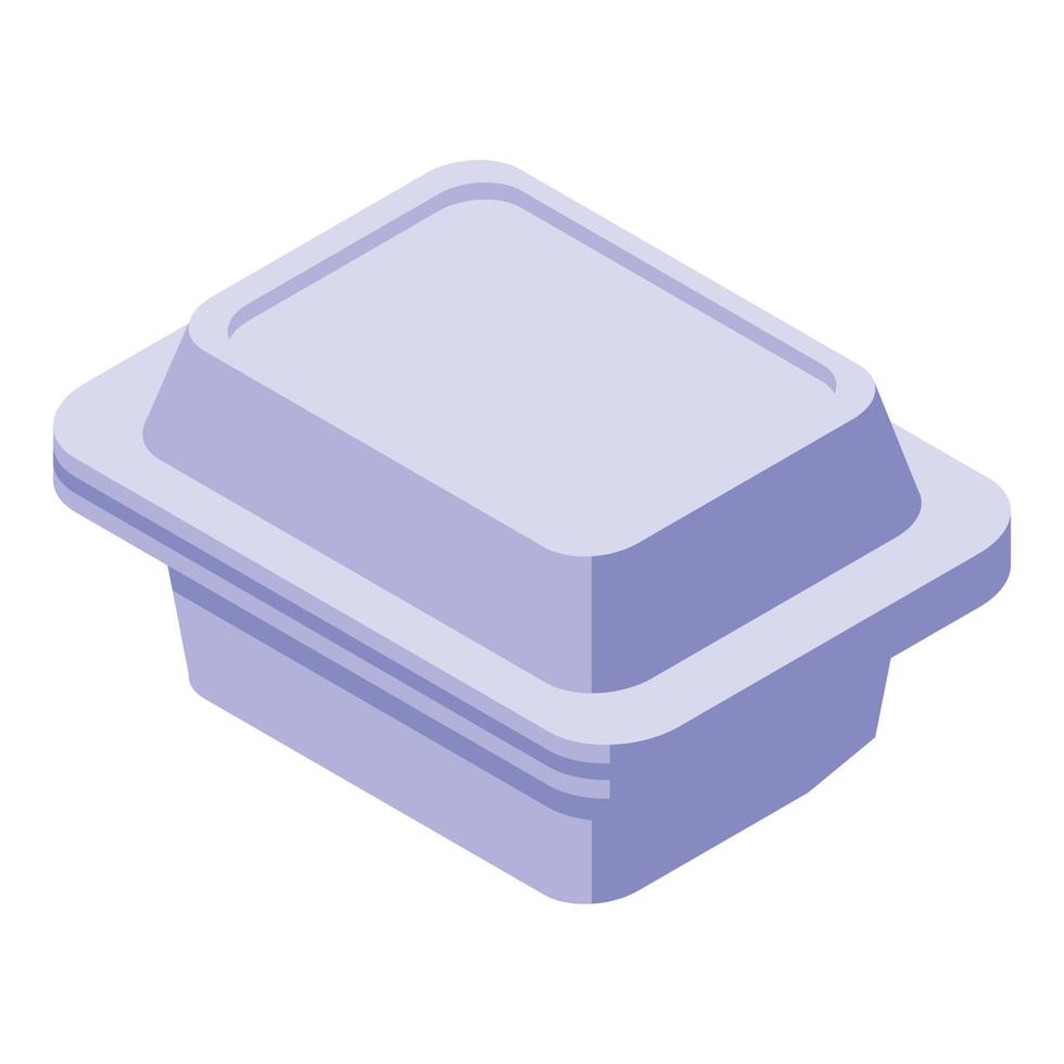 Pack box icon isometric vector. Snack bag vector