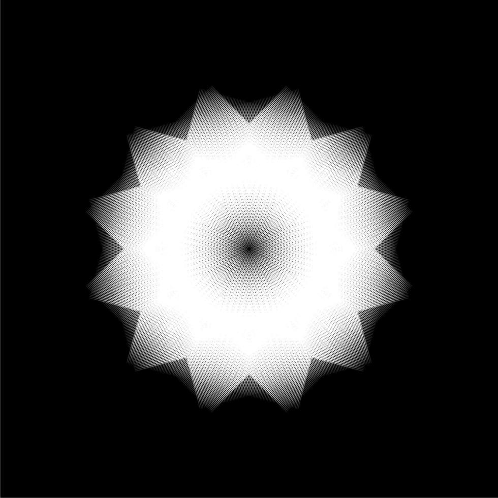 Circle Shape made from Lines Composition for Decoration, Ornate, Motifs Pattern or Graphic Design Element. Vector Illustration