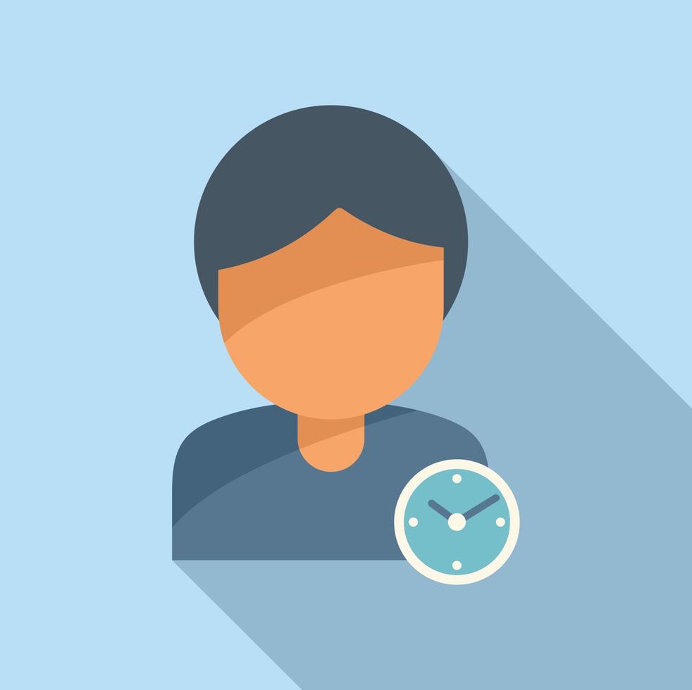 Flexible time icon flat vector. Office work vector