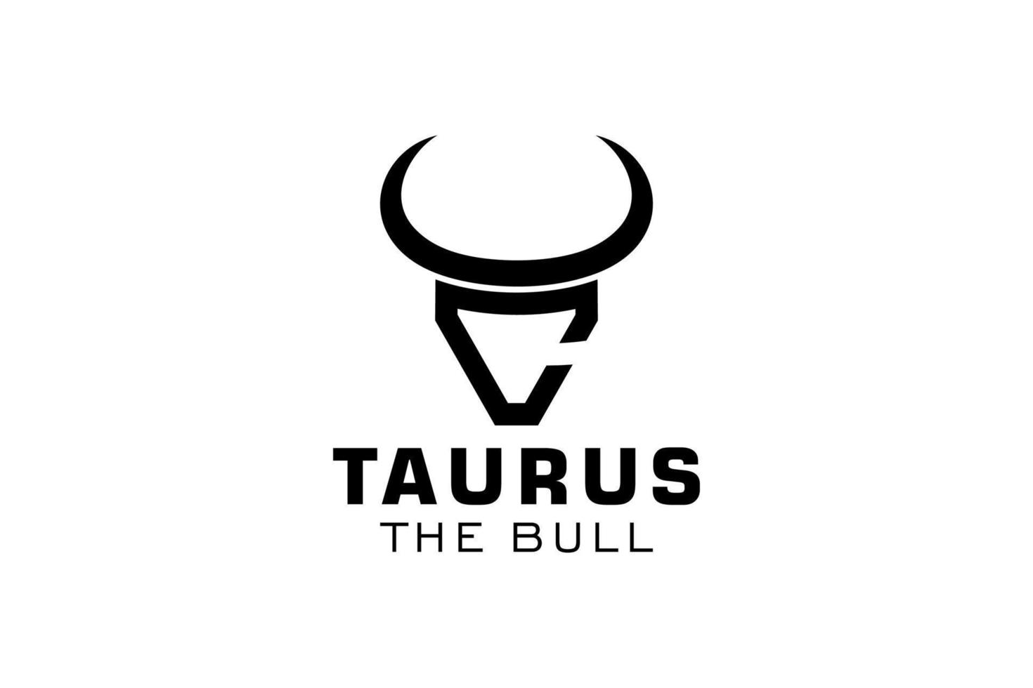 Letter C logo, Bull logo,head bull logo, monogram Logo Design Template Element vector