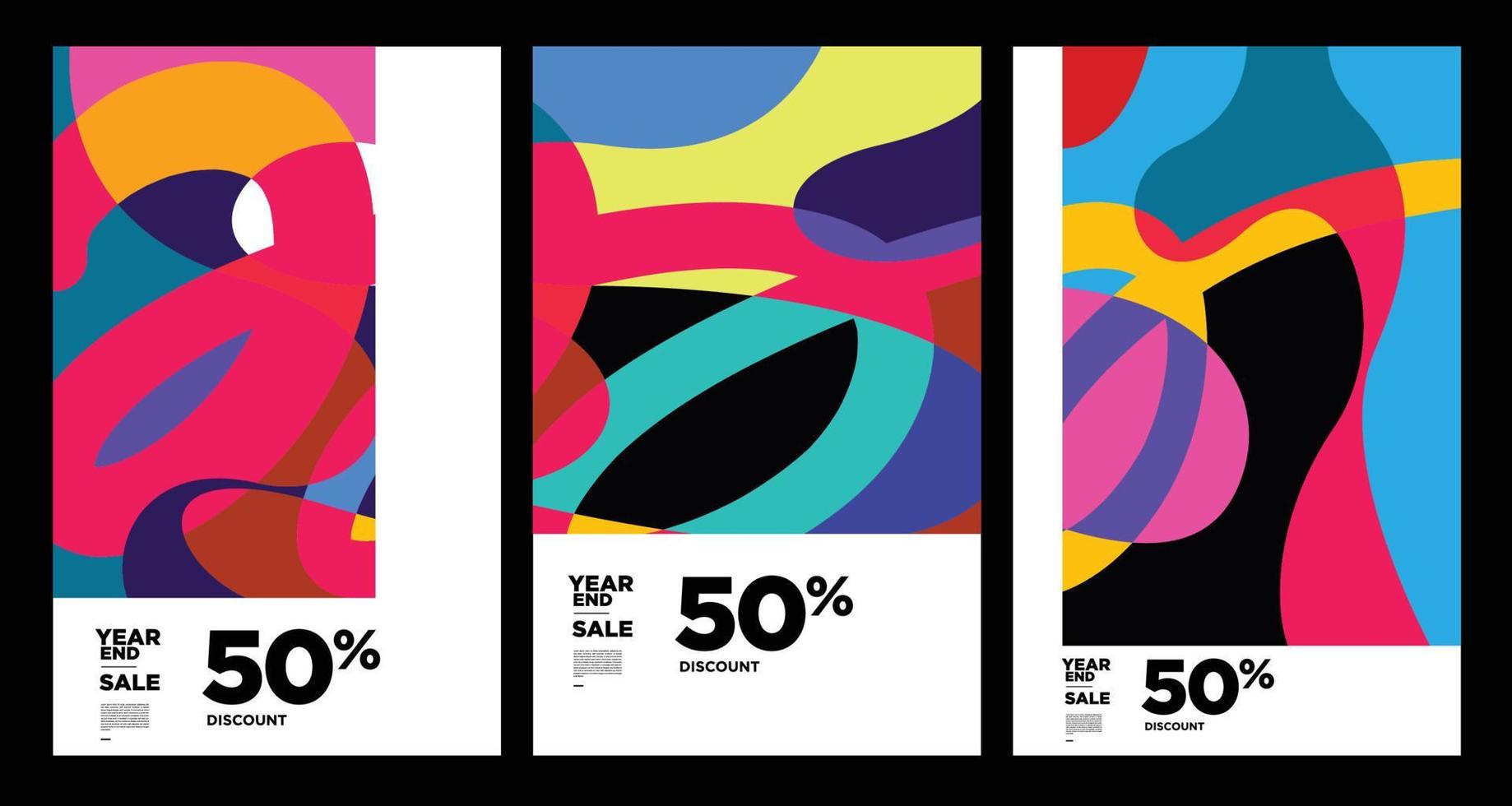 Vector colorful abstract year end sale background 2023