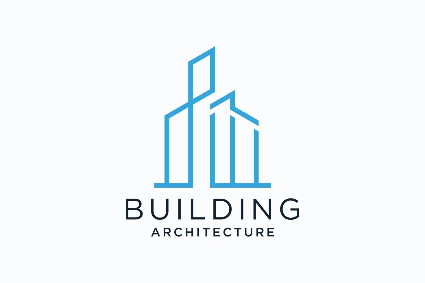 letra w para el logotipo de remodelación de bienes raíces. elemento de plantilla de diseño de logotipo de edificio de arquitectura de construcción. vector