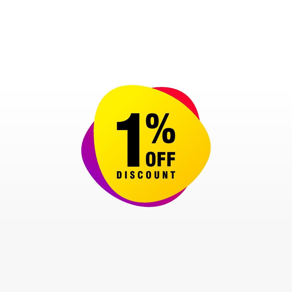 1 discount, Sales Vector badges for Labels, , Stickers, Banners, Tags, Web Stickers, New offer. Discount origami sign banner