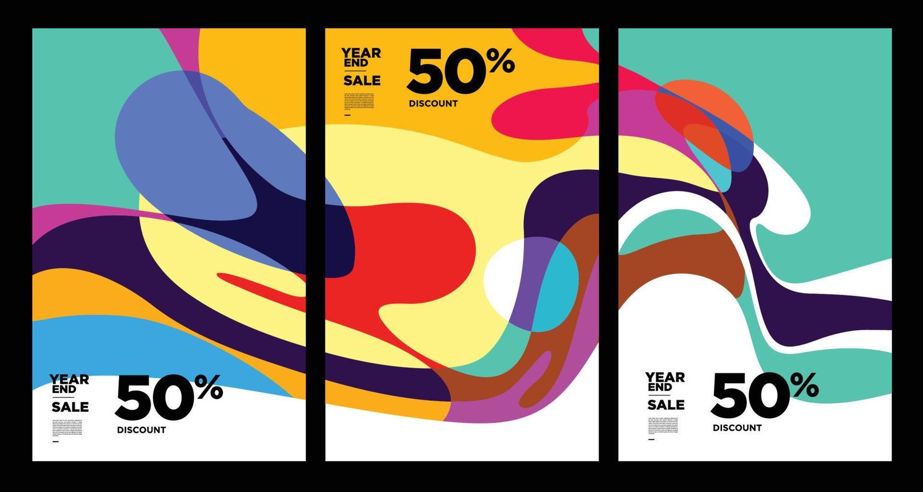 Vector colorful abstract year end sale background 2023