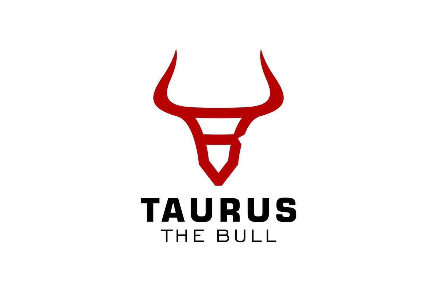 logotipo de letra b, logotipo de toro, logotipo de toro de cabeza, elemento de plantilla de diseño de logotipo de monograma vector