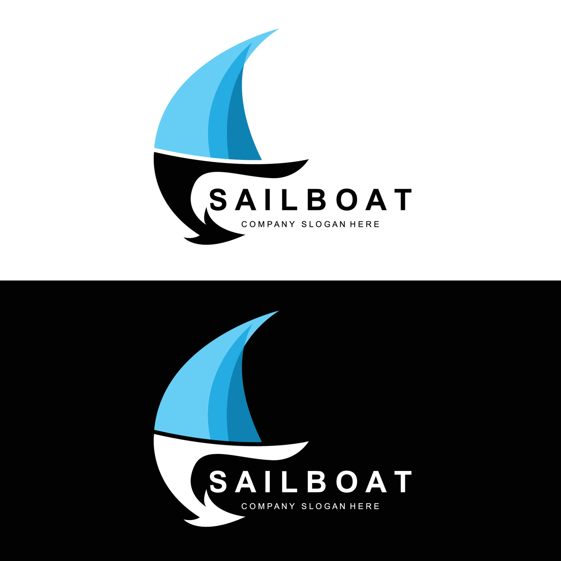 Sailboat Logo Design, Fishing Boat Illustration, Fishing Boat Company