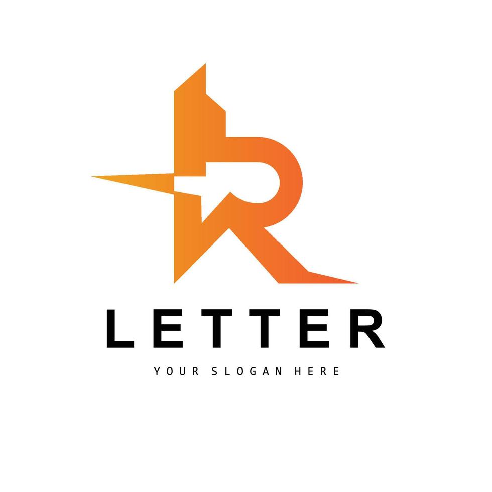 R Letter Logo, Vector Alphabet Symbol, Design For Brand Logos With Initial Letter