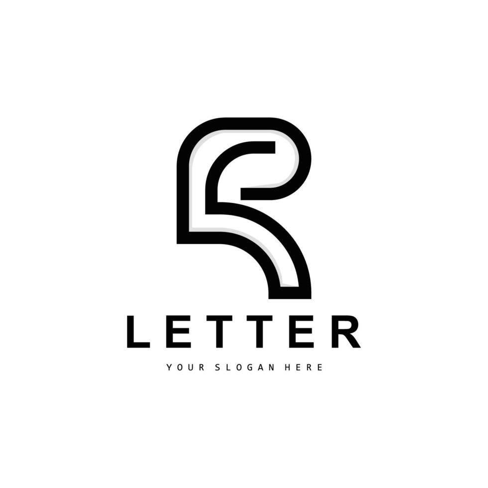 logotipo de letra r, símbolo de alfabeto vectorial, diseño de logotipos de marca con letra inicial vector