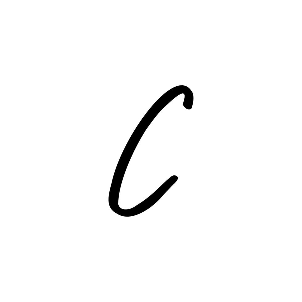 capital letter C - hand drawn vector illustration