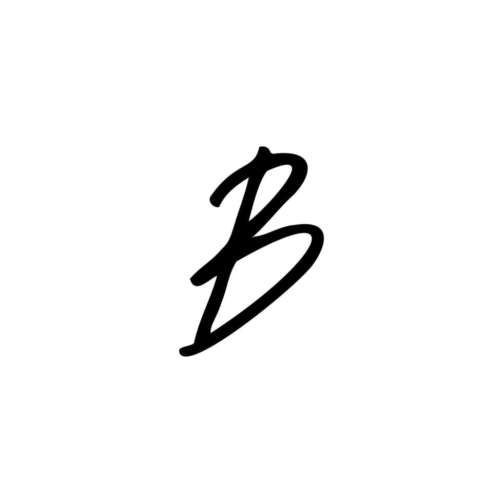 capital letter B - hand drawn vector illustration