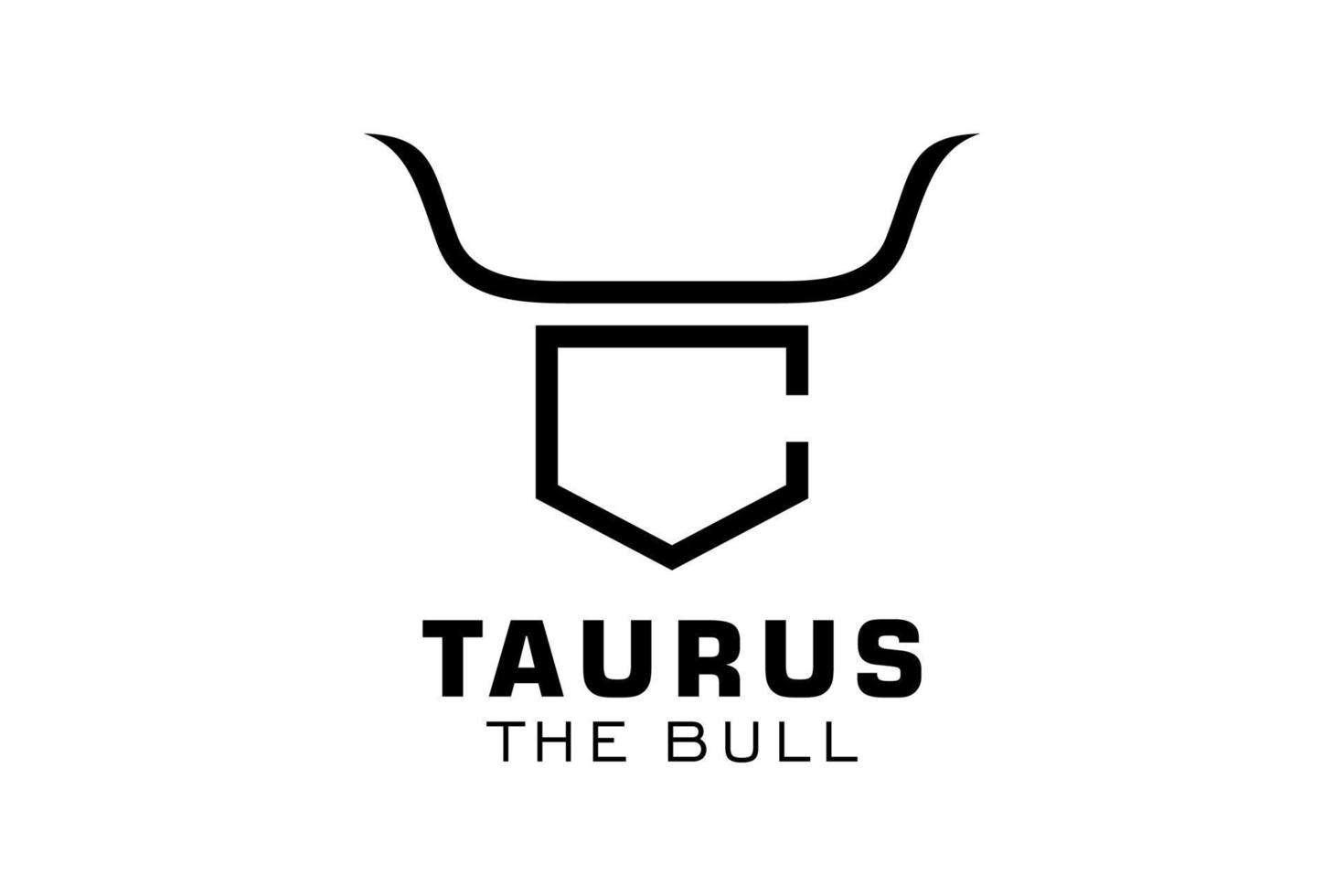 Letter C logo, Bull logo,head bull logo, monogram Logo Design Template Element vector
