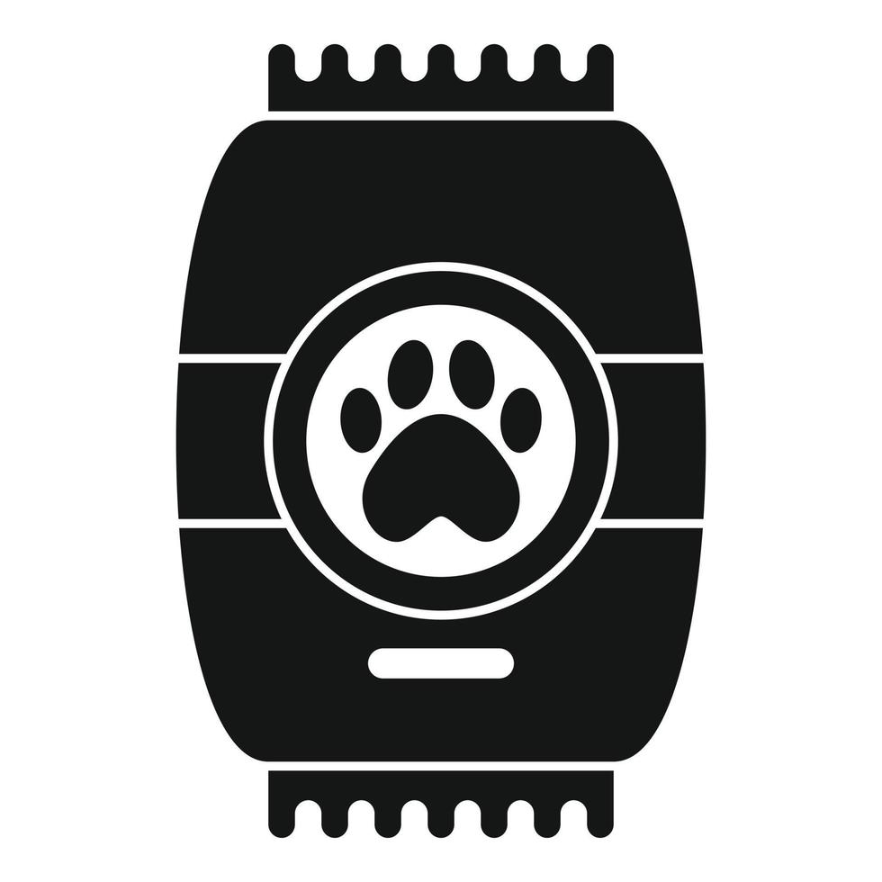 Packet dog food icon simple vector. Pet feed vector