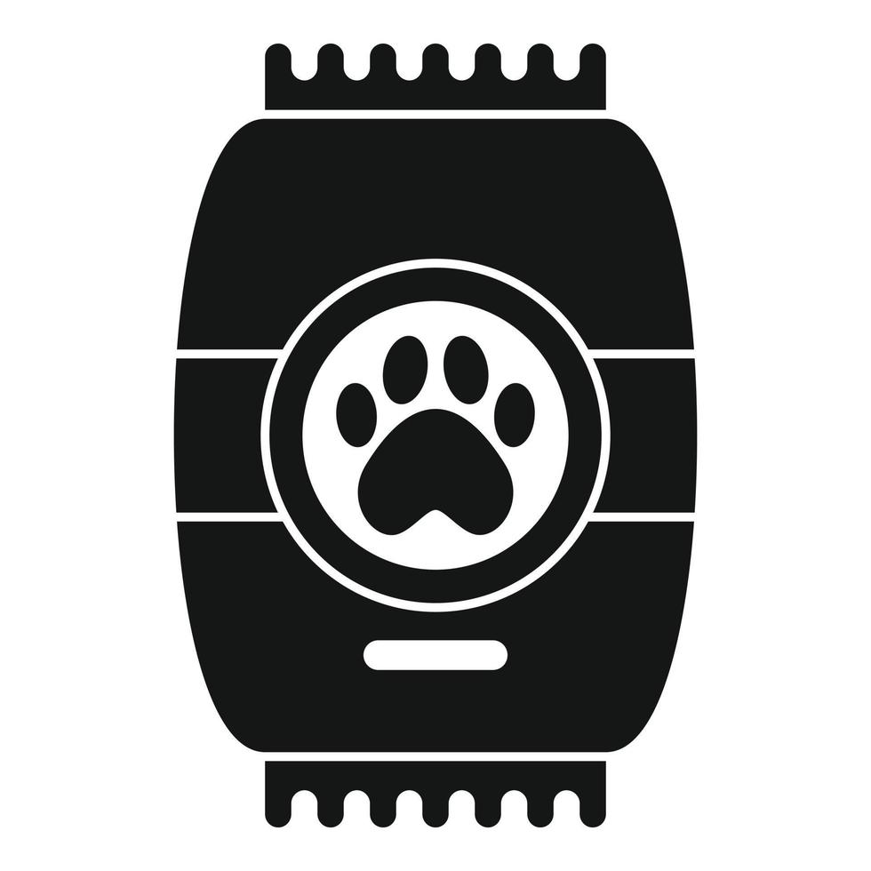 Packet dog food icon simple vector. Pet feed vector