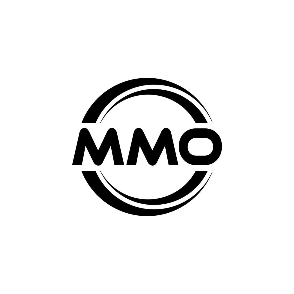 MMO letter logo design in illustration. Vector logo, calligraphy ... 