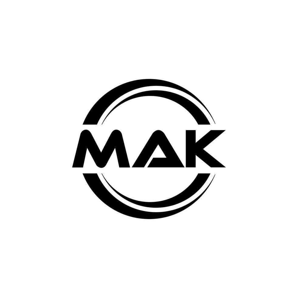 diseño del logotipo de la letra mak en la ilustración. logotipo vectorial, diseños de caligrafía para logotipo, afiche, invitación, etc. vector