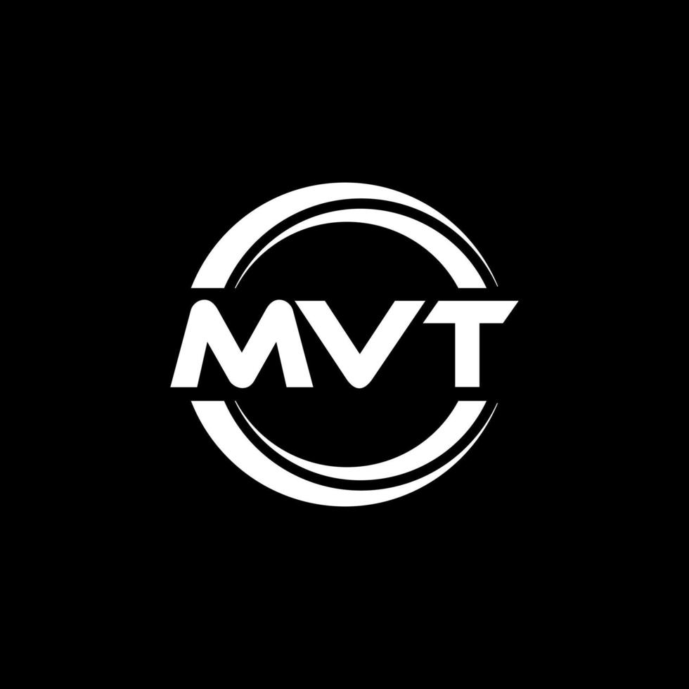 MVT letter logo design in illustration. Vector logo, calligraphy designs for logo, Poster, Invitation, etc.