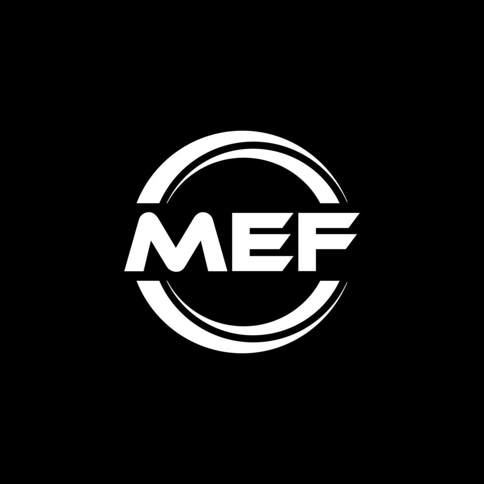 diseño del logotipo de la letra mef en la ilustración. logotipo vectorial, diseños de caligrafía para logotipo, afiche, invitación, etc. vector