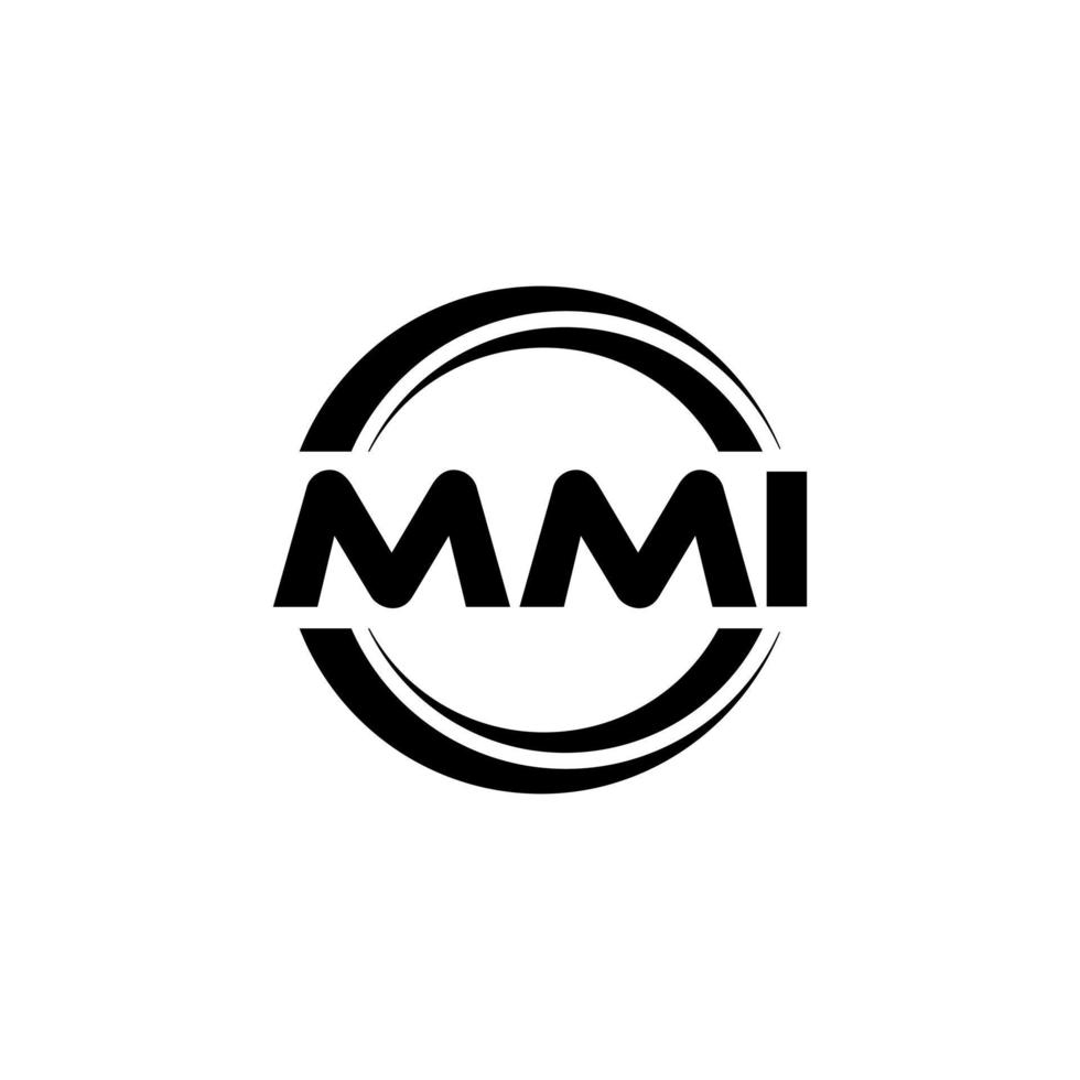 MMI letter logo design in illustration. Vector logo, calligraphy designs for logo, Poster, Invitation, etc.