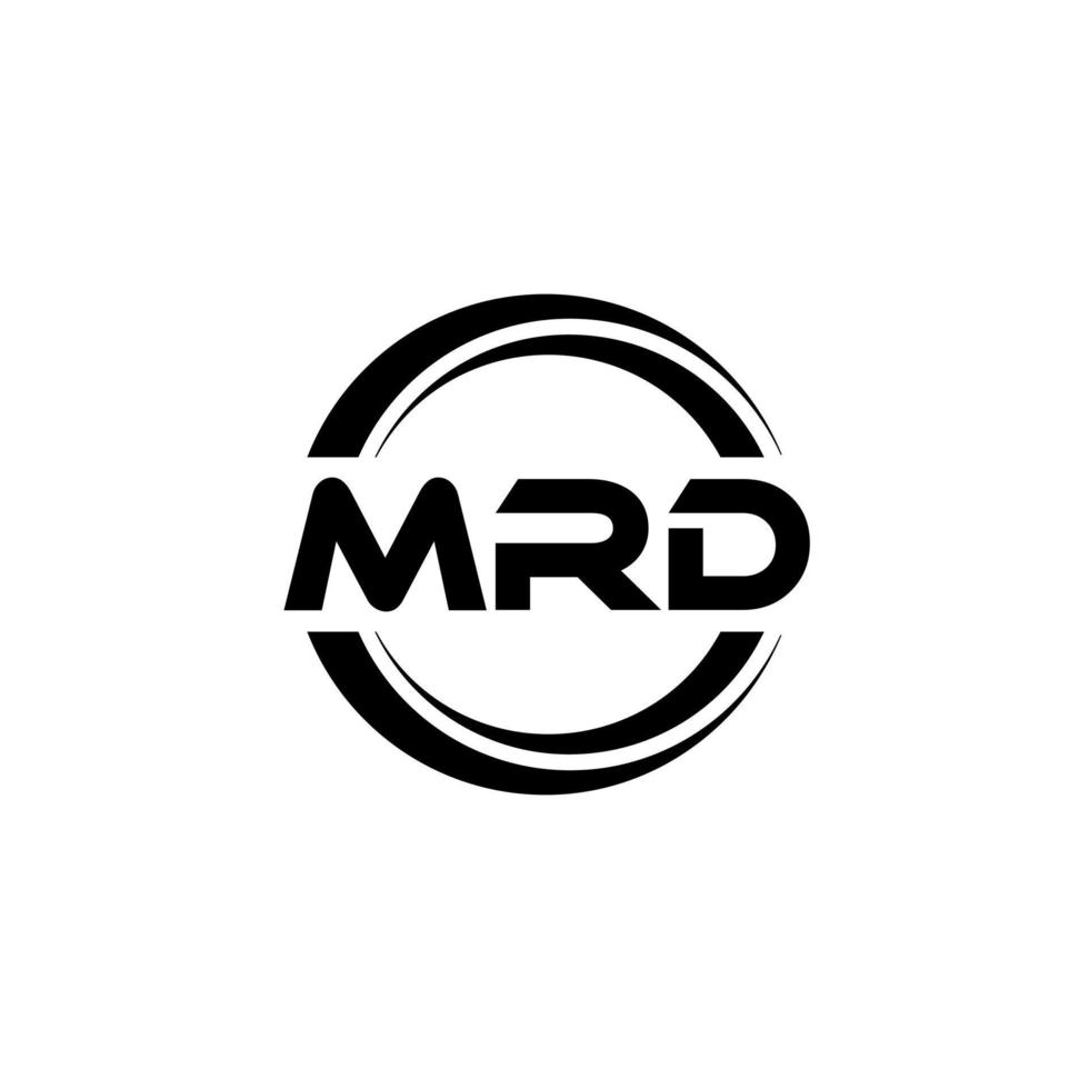 diseño del logotipo de la letra mrd en la ilustración. logotipo vectorial, diseños de caligrafía para logotipo, afiche, invitación, etc. vector