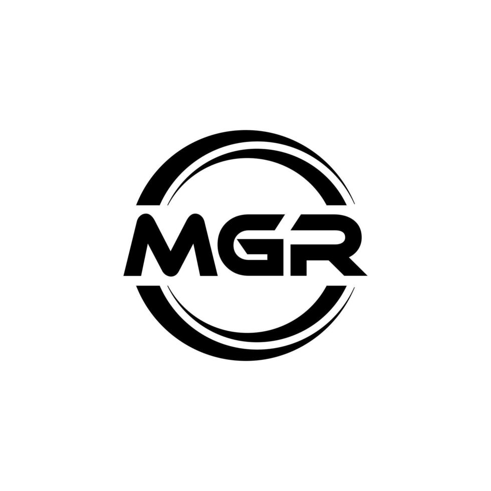 MGR letter logo design in illustration. Vector logo, calligraphy designs for logo, Poster, Invitation, etc.