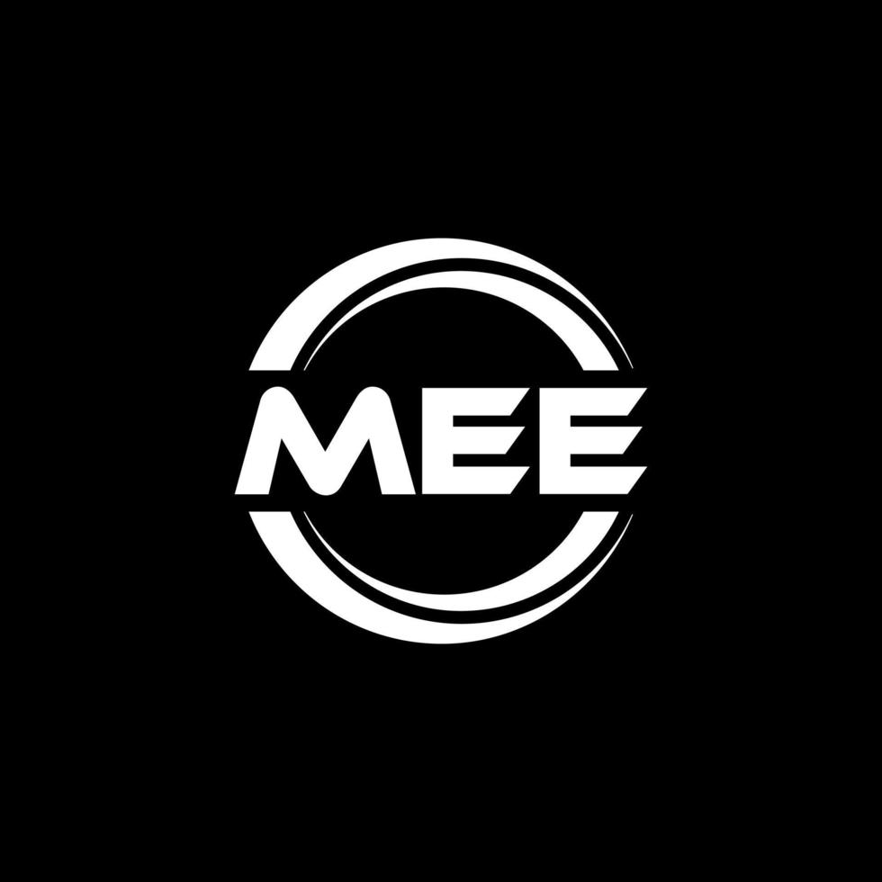 MEE letter logo design in illustration. Vector logo, calligraphy