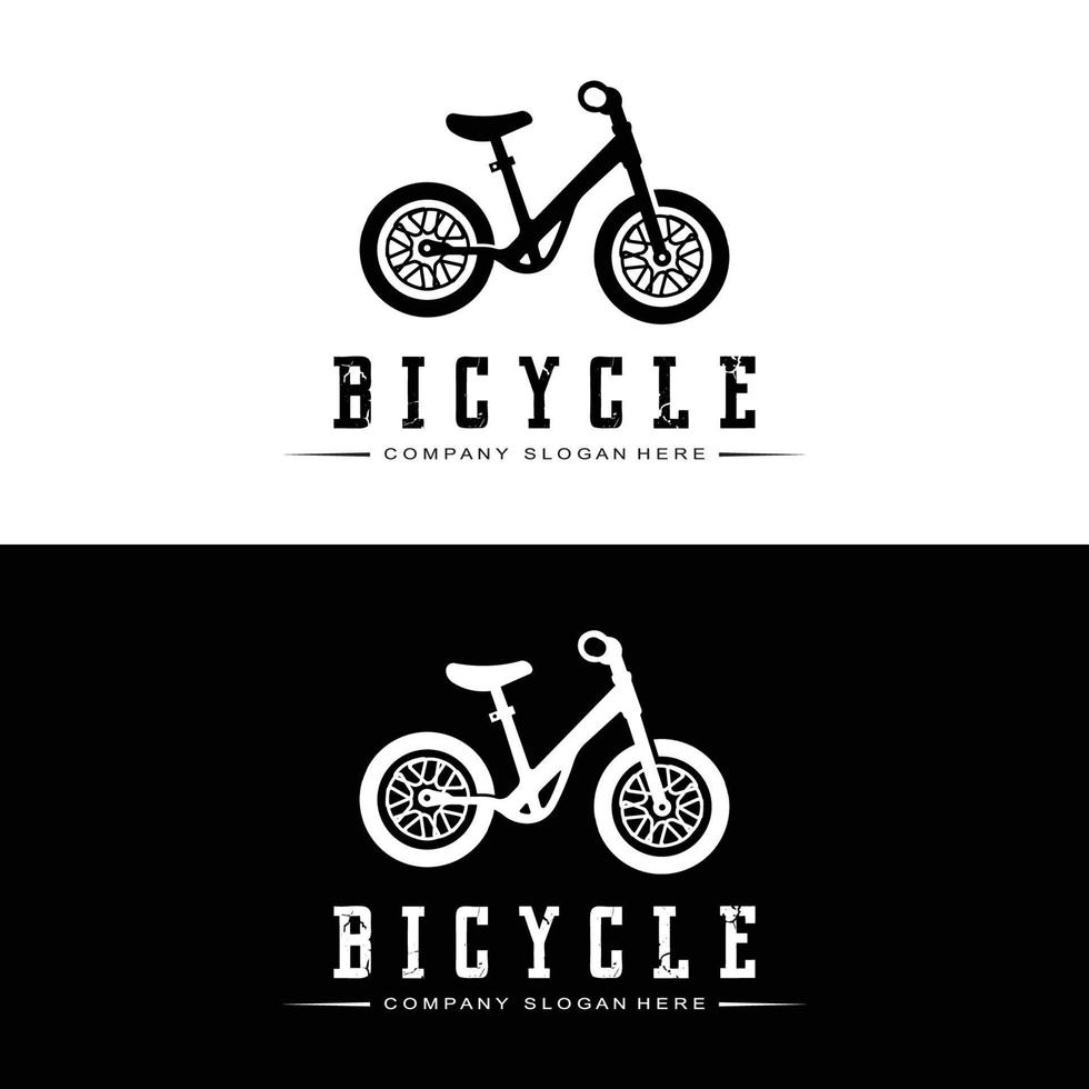 logotipo de bicicleta, vector de vehículo informal, diseño adecuado para tiendas de bicicletas, sucursales deportivas, bicicletas de montaña y bicicletas para niños