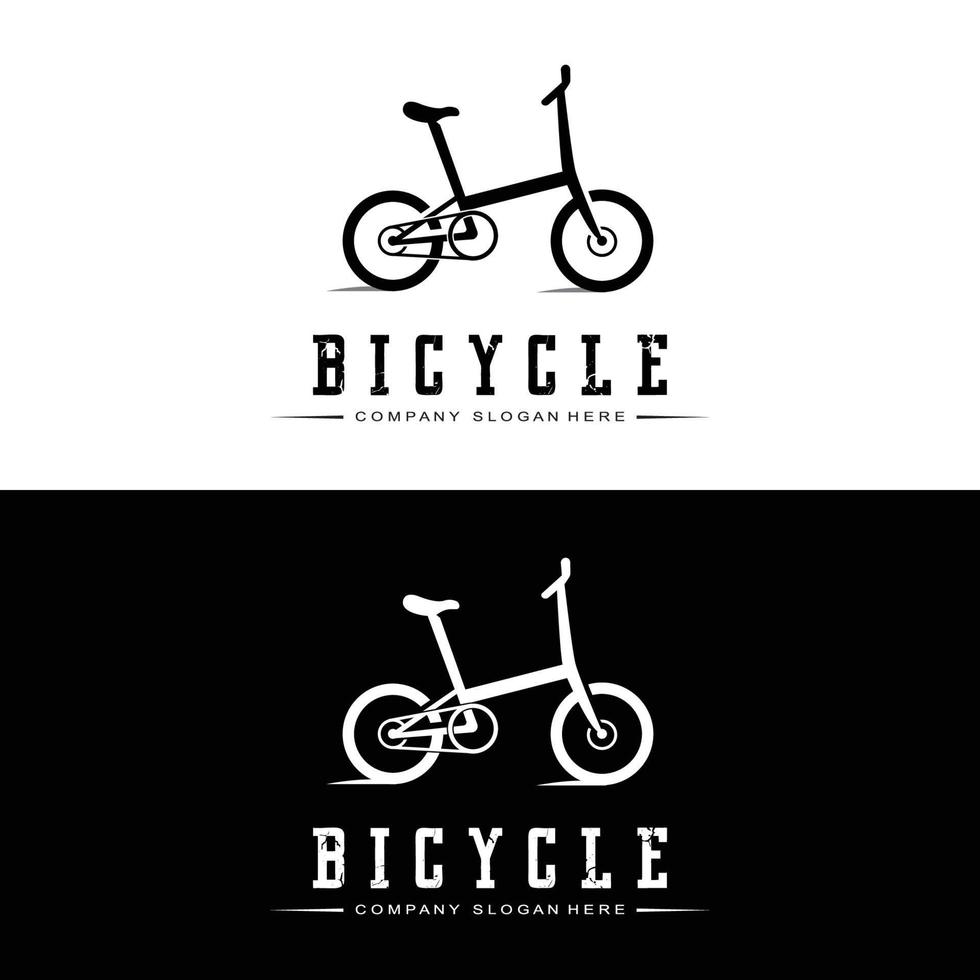 logotipo de bicicleta, vector de vehículo informal, diseño adecuado para tiendas de bicicletas, sucursales deportivas, bicicletas de montaña y bicicletas para niños