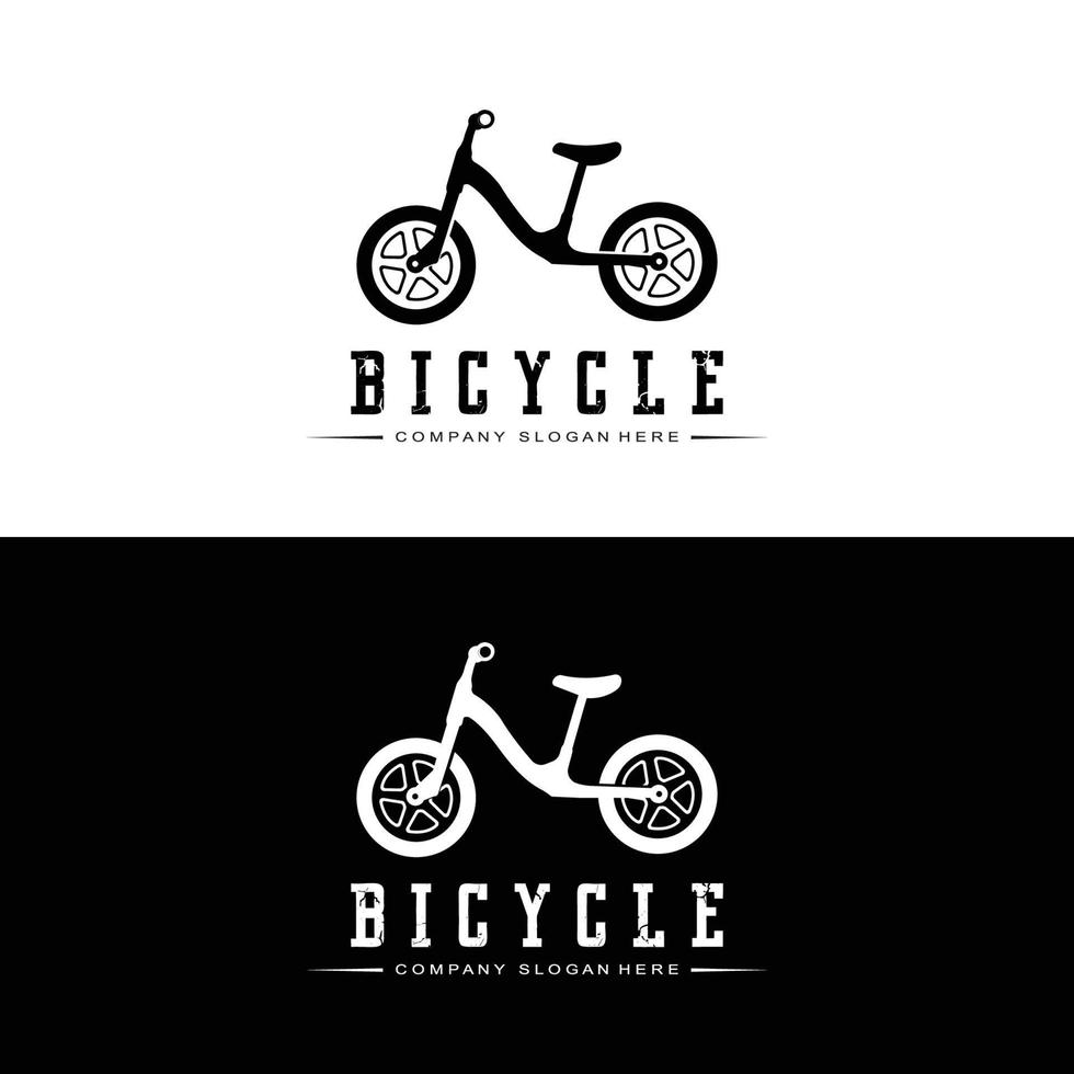 logotipo de bicicleta, vector de vehículo informal, diseño adecuado para tiendas de bicicletas, sucursales deportivas, bicicletas de montaña y bicicletas para niños