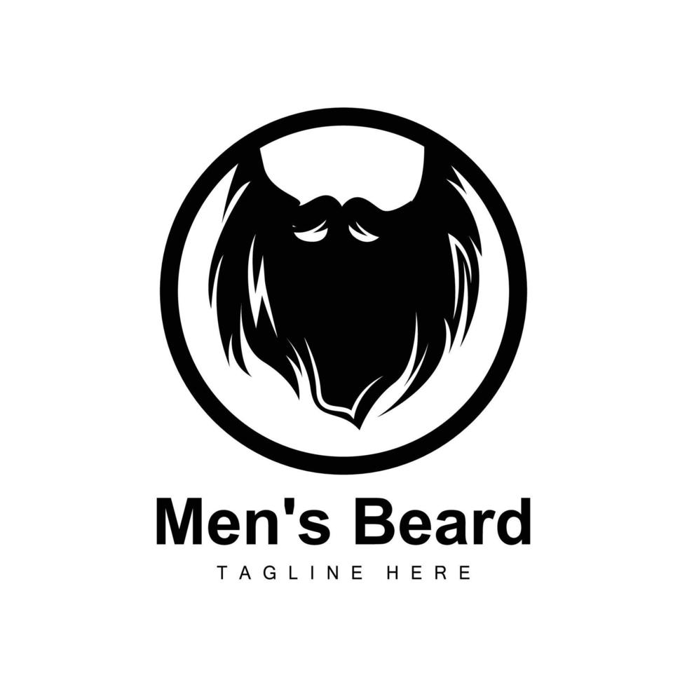 Beard Logo, Vector Barbershop, Design For Male Appearance, Barber, Hair, Fashion