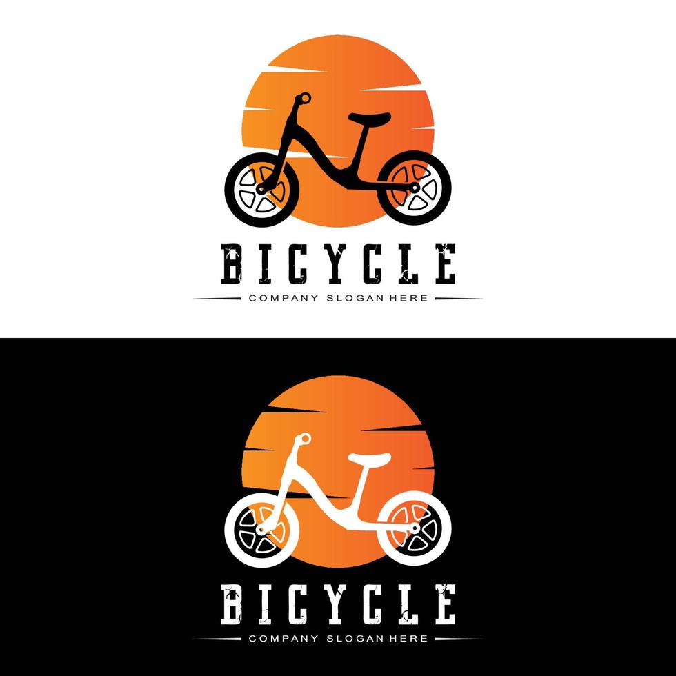 Bicycle Logo, Casual Vehicle Vector, Design Suitable For Bike Shops, Sports Branches, Mountain Bikes, And Kids Bikes vector