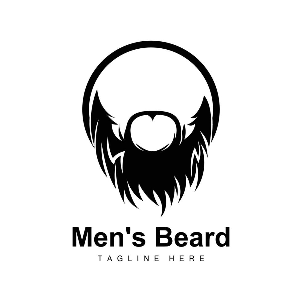 logo de barba, barbería vectorial, diseño para apariencia masculina, barbero, cabello, moda vector