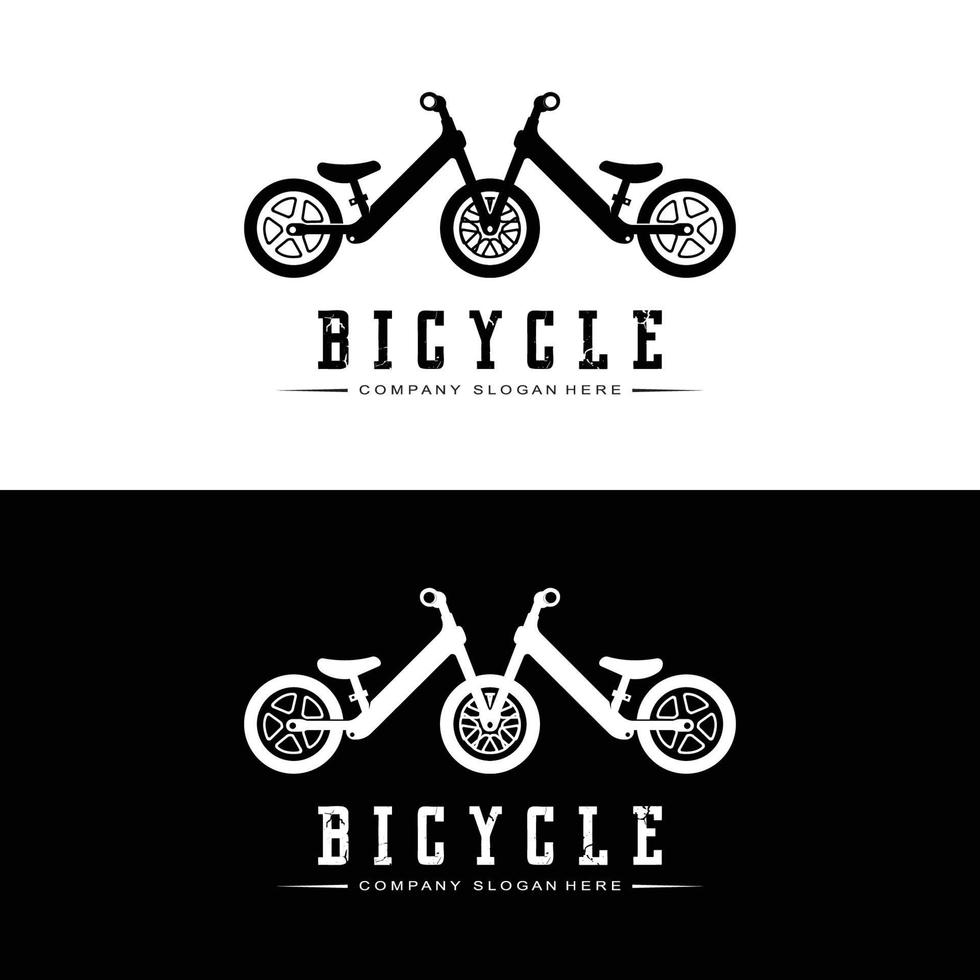 logotipo de bicicleta, vector de vehículo informal, diseño adecuado para tiendas de bicicletas, sucursales deportivas, bicicletas de montaña y bicicletas para niños