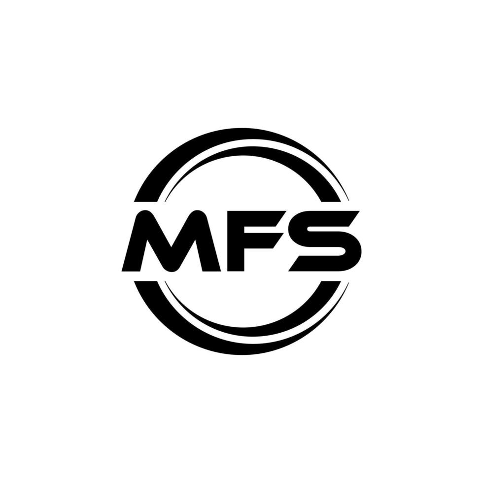 diseño del logotipo de la letra mfs en la ilustración. logotipo vectorial, diseños de caligrafía para logotipo, afiche, invitación, etc. vector