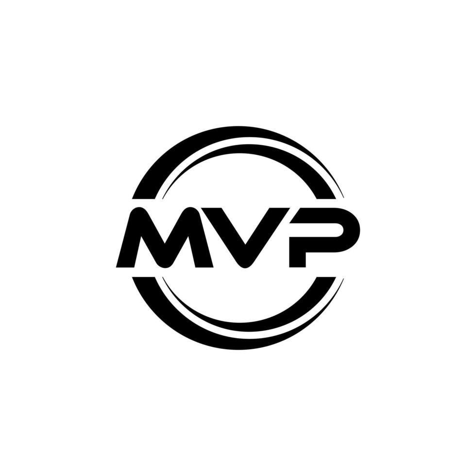 MVP letter logo design in illustration. Vector logo, calligraphy designs for logo, Poster, Invitation, etc.