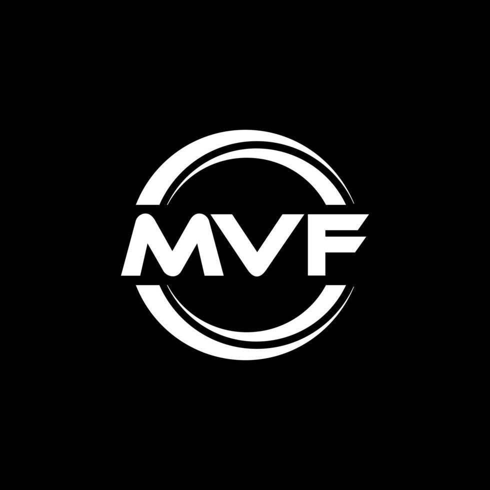 MVF letter logo design in illustration. Vector logo, calligraphy