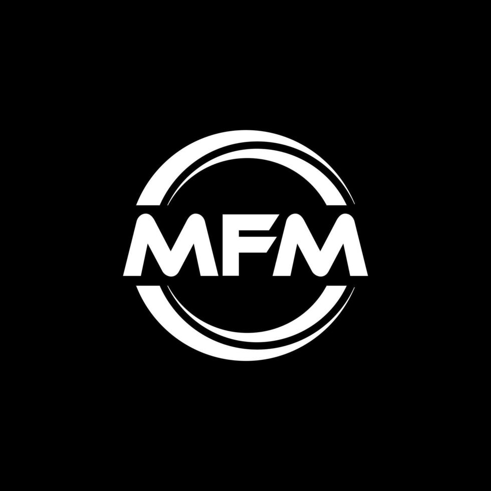 MFM letter logo design in illustration. Vector logo, calligraphy