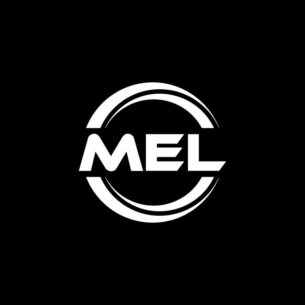 MEL letter logo design in illustration. Vector logo, calligraphy designs for logo, Poster, Invitation, etc.