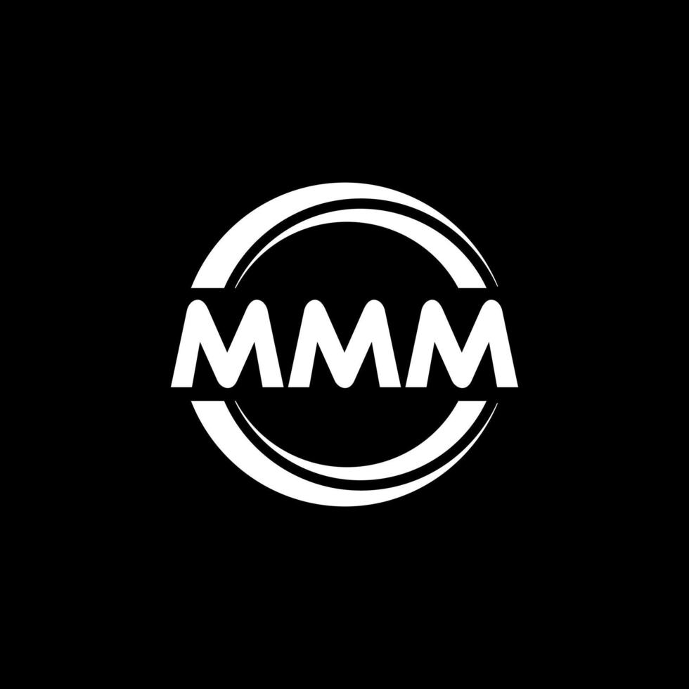 MMM letter logo design in illustration. Vector logo, calligraphy designs for logo, Poster, Invitation, etc.
