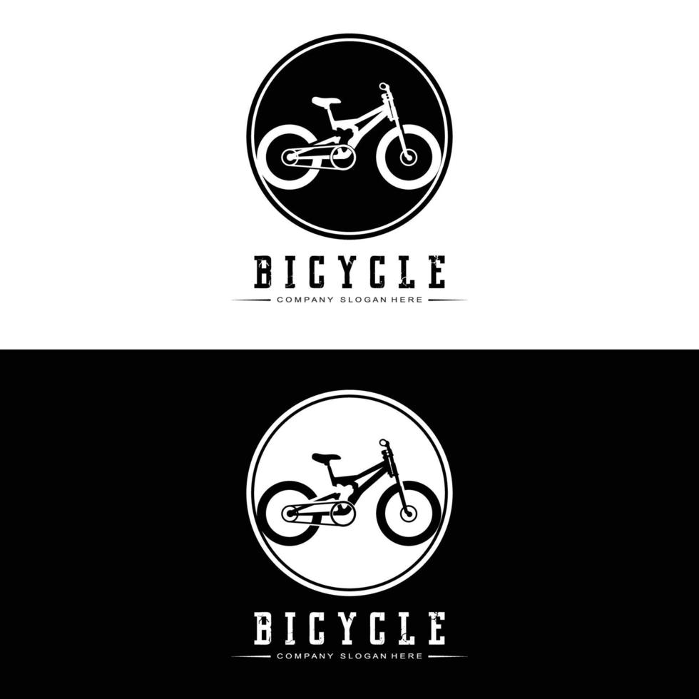 logotipo de bicicleta, vector de vehículo informal, diseño adecuado para tiendas de bicicletas, sucursales deportivas, bicicletas de montaña y bicicletas para niños