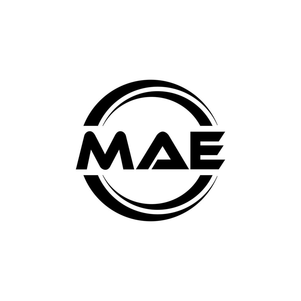 diseño del logotipo de la letra mae en la ilustración. logotipo vectorial, diseños de caligrafía para logotipo, afiche, invitación, etc. vector