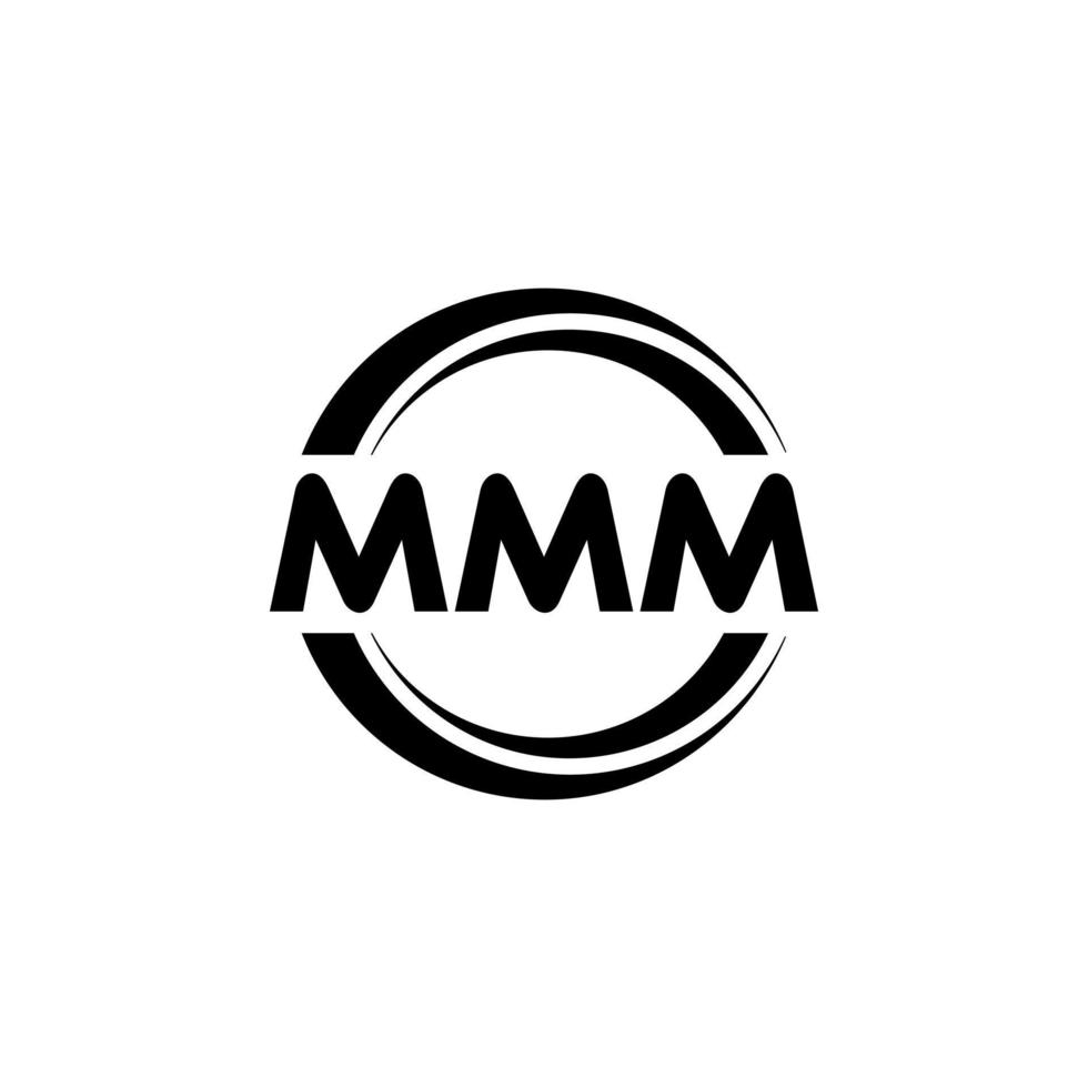 MMM letter logo design in illustration. Vector logo, calligraphy designs for logo, Poster, Invitation, etc.