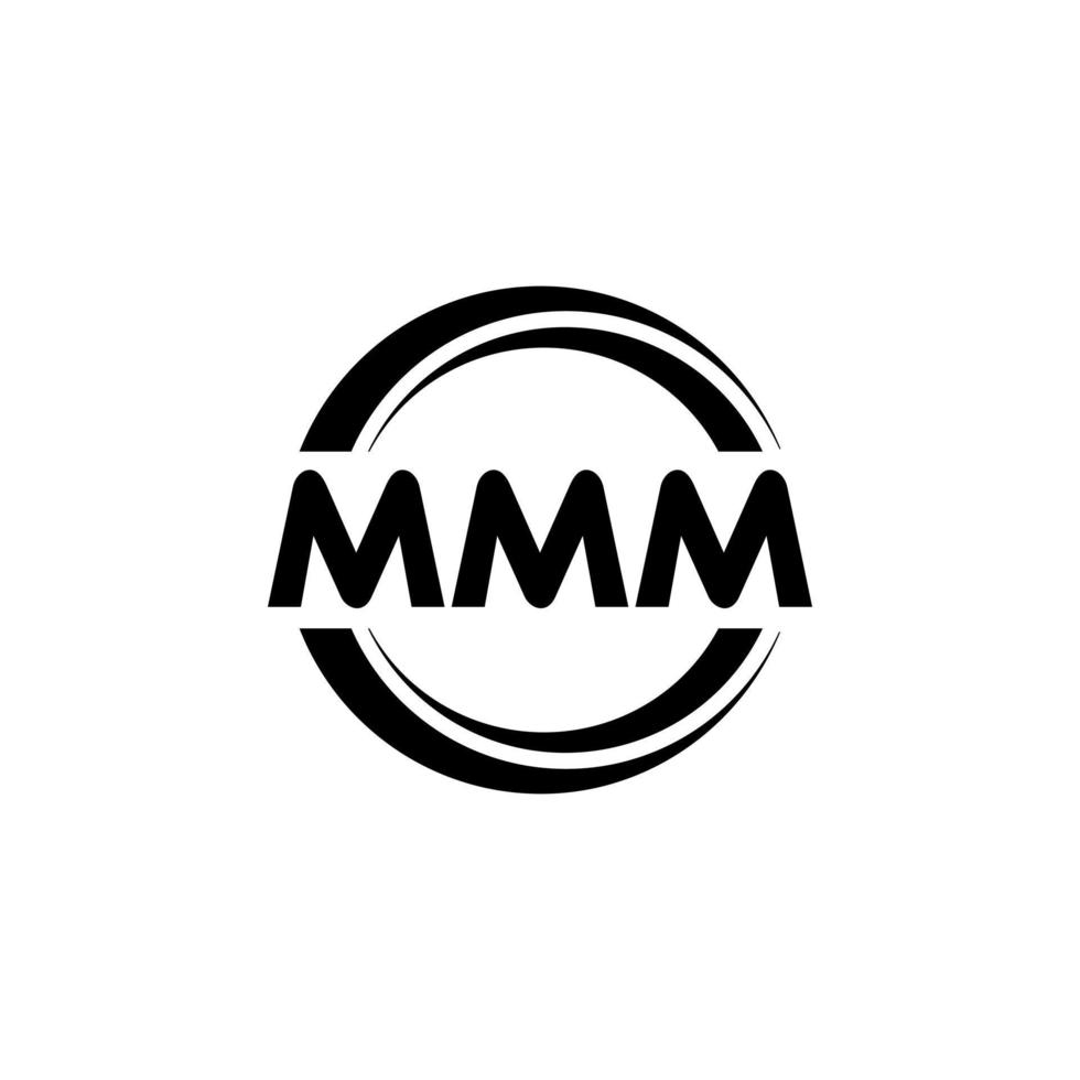 diseño del logotipo de la letra mmm en la ilustración. logotipo vectorial, diseños de caligrafía para logotipo, afiche, invitación, etc. vector