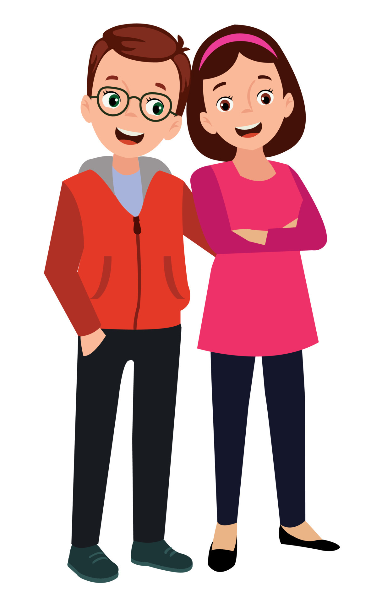 mom and dad happy couple 15016723 Vector Art at Vecteezy